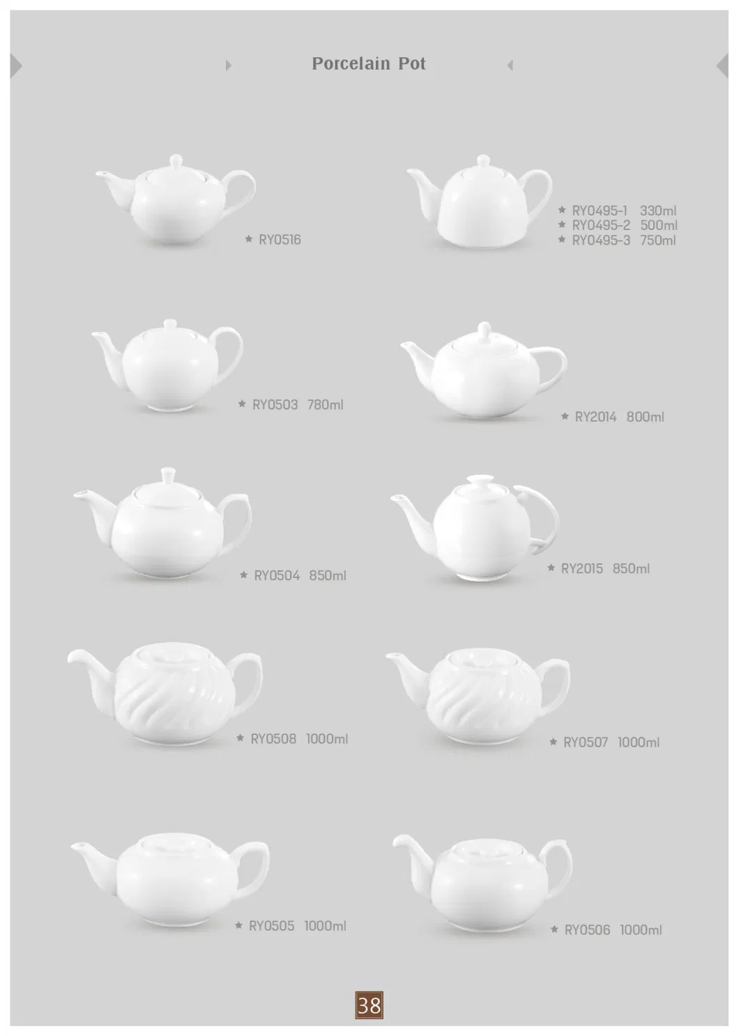 Beautiful Design Handle Pot Tea Pot Coffee Pot for Hotel